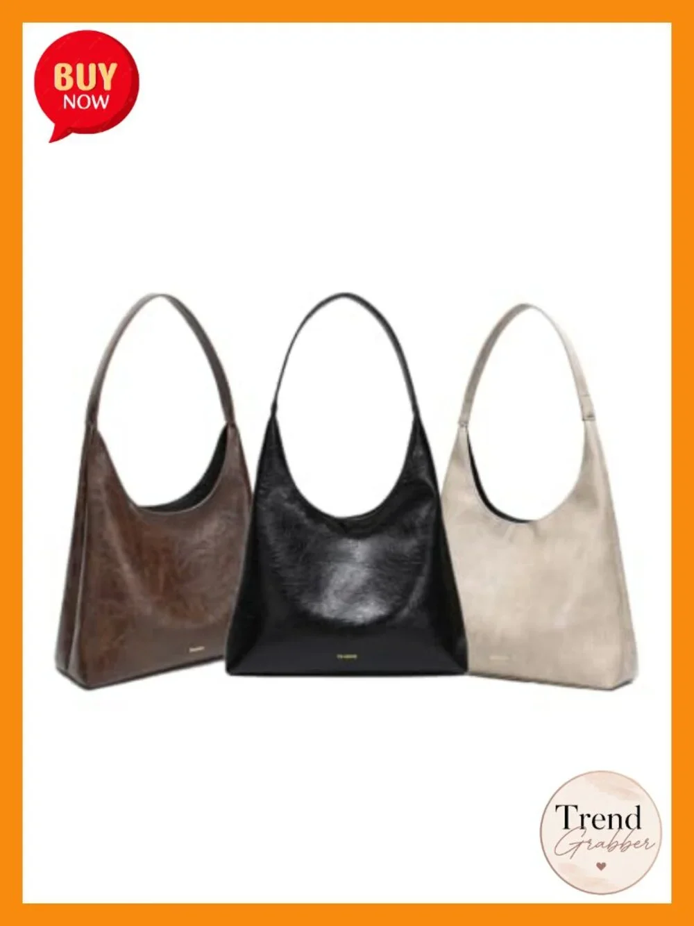 Vegan Leather Hobo Bag for Women Slouchy Shoulder Tote Purse